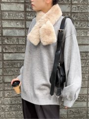 ドロー/DRAW ふわふわ ティペット ミニマフラー