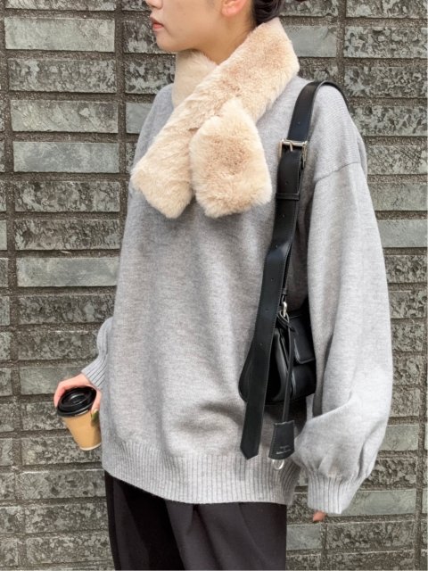 ドロー/DRAW ふわふわ ティペット ミニマフラー