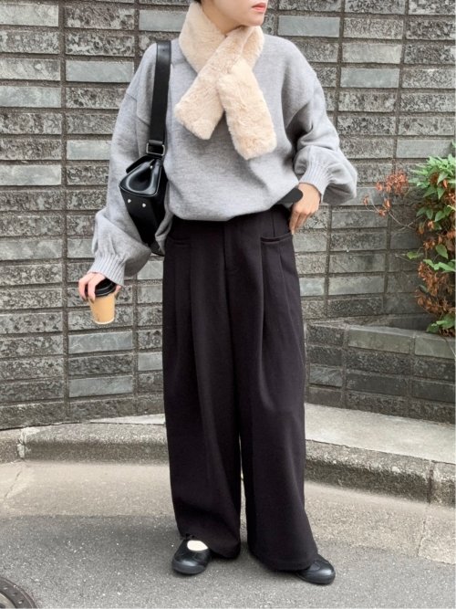 ドロー/DRAW ふわふわ ティペット ミニマフラー