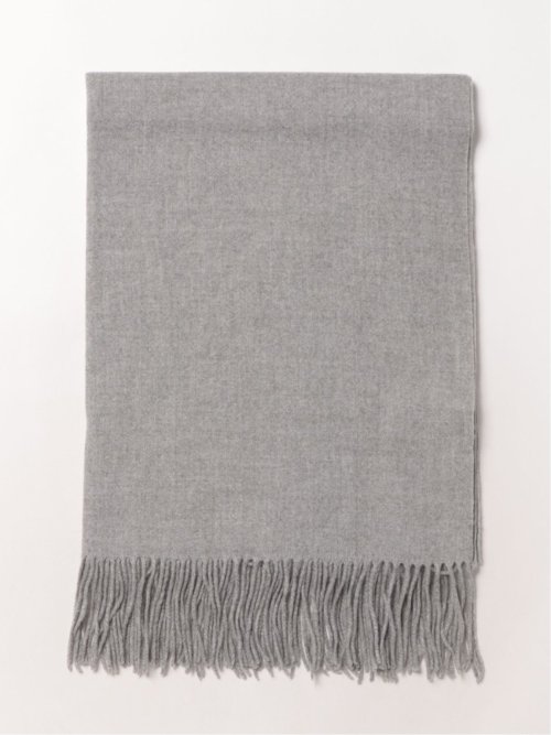 ドロー/DRAW レーヨン混 フリンジ付きマフラー （ユニセックス）