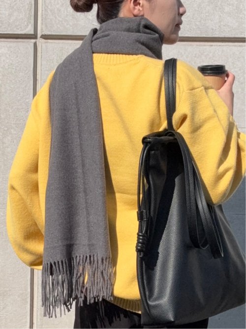 ドロー/DRAW レーヨン混 フリンジ付きマフラー （ユニセックス）