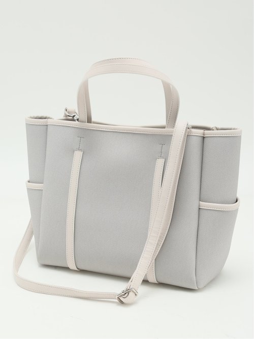 配色キャンバス風 2WAYトートバッグ A4対応