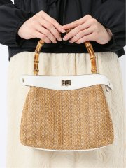 バンブーハンドル 2WAYハンドバッグ