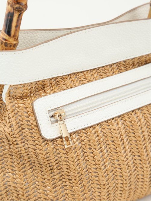 バンブーハンドル 2WAYハンドバッグ