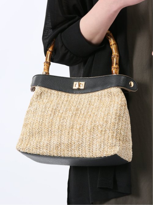 バンブーハンドル 2WAYハンドバッグ