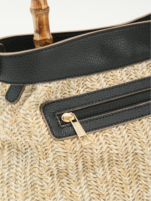 バンブーハンドル 2WAYハンドバッグ