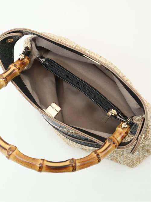 バンブーハンドル 2WAYハンドバッグ