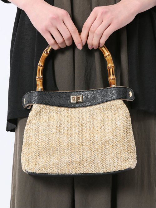 バンブーハンドル 2WAYハンドバッグ