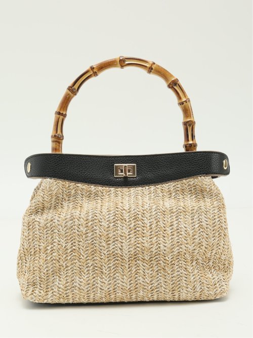 バンブーハンドル 2WAYハンドバッグ