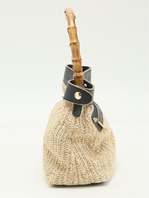 バンブーハンドル 2WAYハンドバッグ