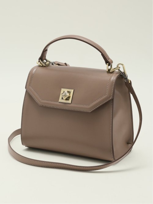 角ひねり金具付き 2WAYハンドバッグ