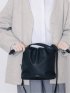 DRAWSTRING BAG SMALL 【shrink leather】
