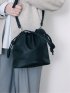 DRAWSTRING BAG SMALL 【shrink leather】