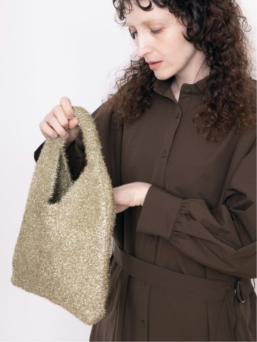 ドロー/DRAW ラメニット ミニバッグ