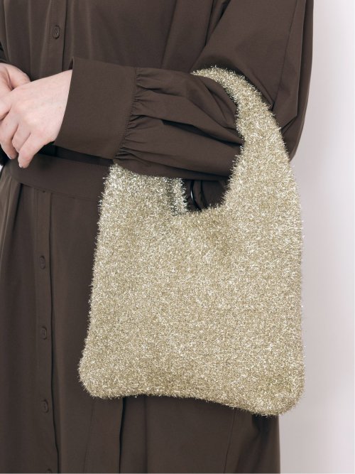 ドロー/DRAW ラメニット ミニバッグ