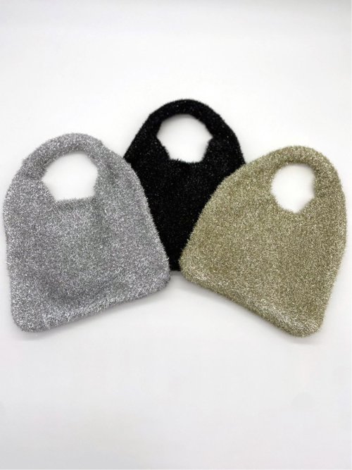 ドロー/DRAW ラメニット ミニバッグ