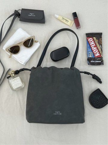DRAWSTRING BAG SMALL 【nubuck】