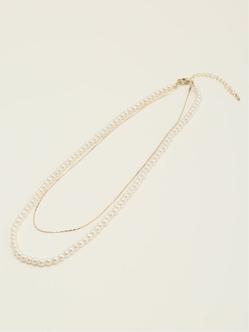 パールレイヤード ネックレス