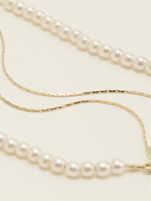 パールレイヤード ネックレス