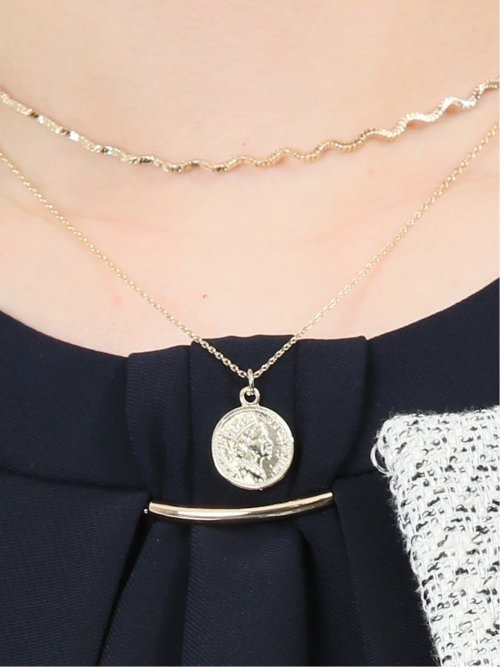 ペンダントトップ 2連ショートネックレス