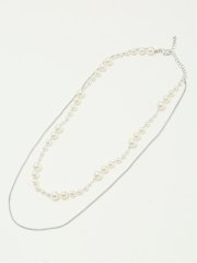 ショートパール 2連ネックレス