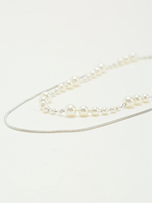 ショートパール 2連ネックレス