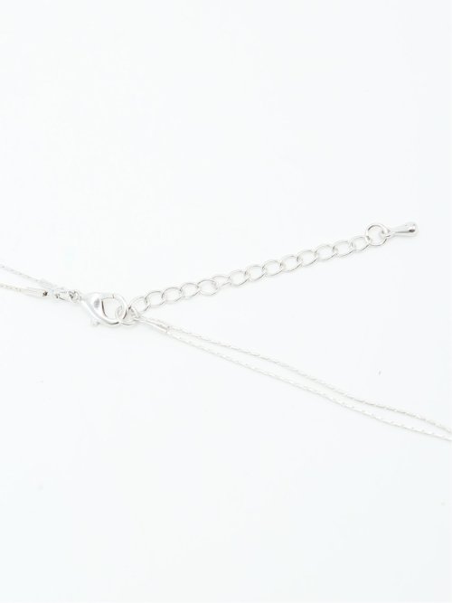 パール付 2連ロングネックレス